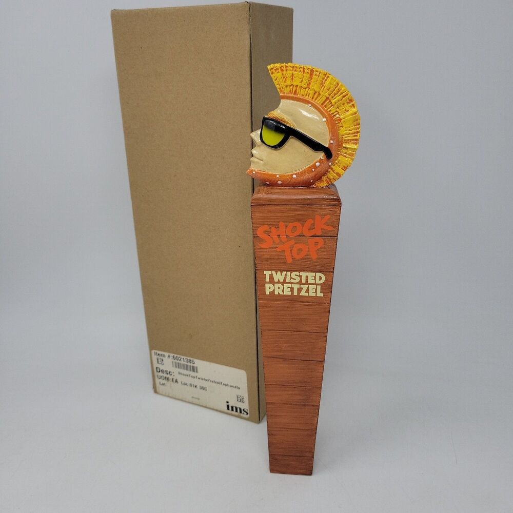 Shock Top Twisted Pretzel Wheat w/Box Beer Tap Handle 12”Tall